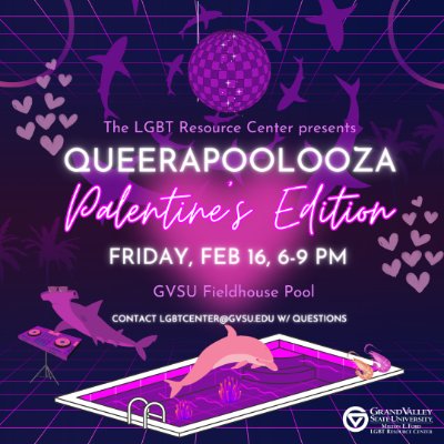 QueeraPOOLooza Palentine's Day Edition on Friday, February 16 from 6-9 PM